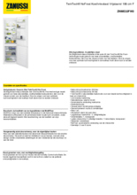 Product informatie ZANUSSI koelkast wit ZNME32FW0