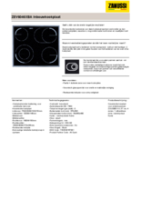 Product informatie ZANUSSI kookplaat keramisch inbouw ZEV6046XBA