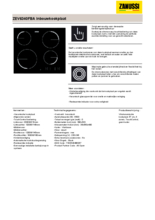 Product informatie ZANUSSI kookplaat keramisch inbouw ZEV6340FBA