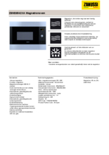 Product informatie ZANUSSI magnetron met grill inbouw ZBM26542XA