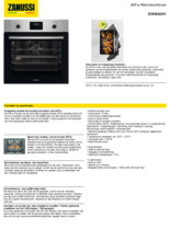 Product informatie ZANUSSI oven inbouw rvs ZOHEA3X1