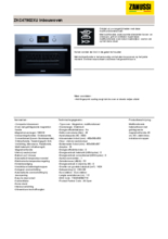 Product informatie ZANUSSI oven met magnetron inbouw ZKC47902XU