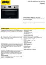 Product informatie ZANUSSI oven met magnetron inbouw ZVEWM5X1