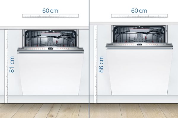 Uitleg verschillende nishoogtes vaatwassers 82–87 cm en 86–92 cm