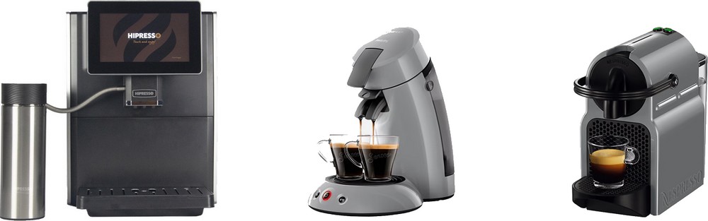 3 soorten koffiemachines
