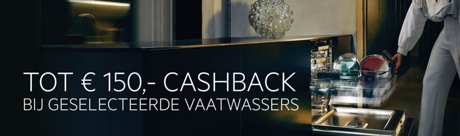 Tot € 150,- cashback op AEG vaatwassers