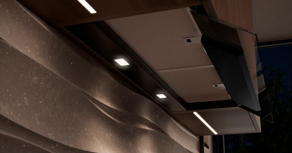 Extra opbergruimte boven de Siemens design afzuigkap