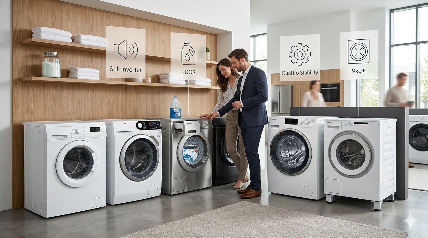 Vind in 3 stappen de beste wasmachine voor uw persoonlijke situatie