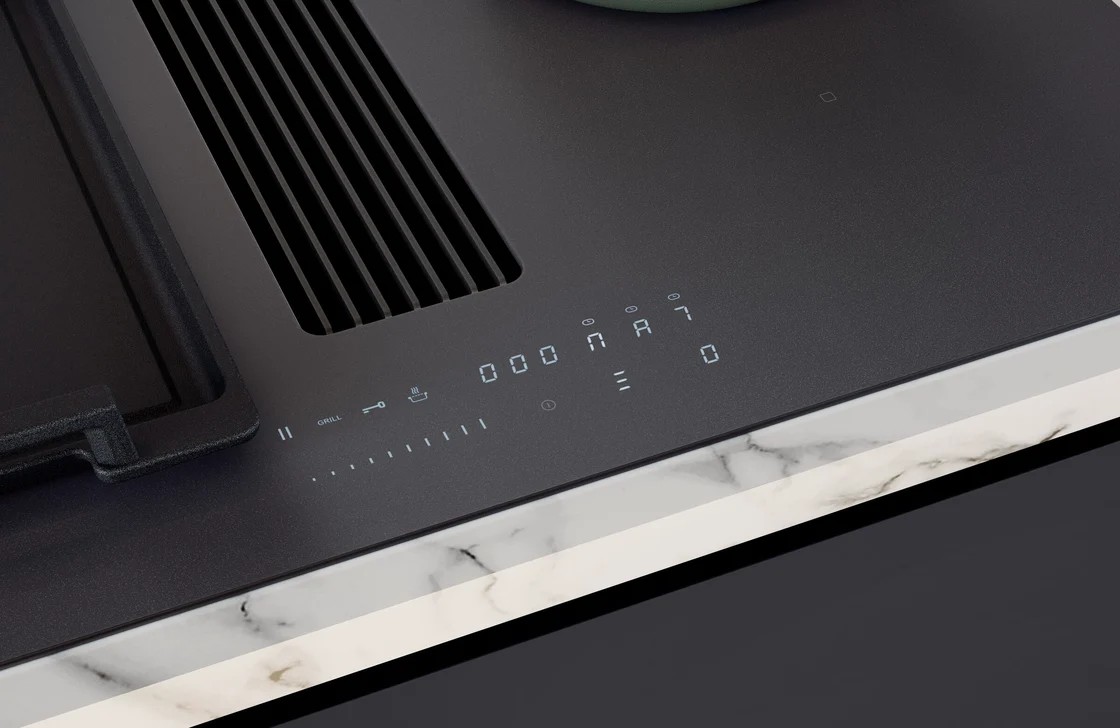 Het nieuwe mat glas op de Novy kookveldafzuiging