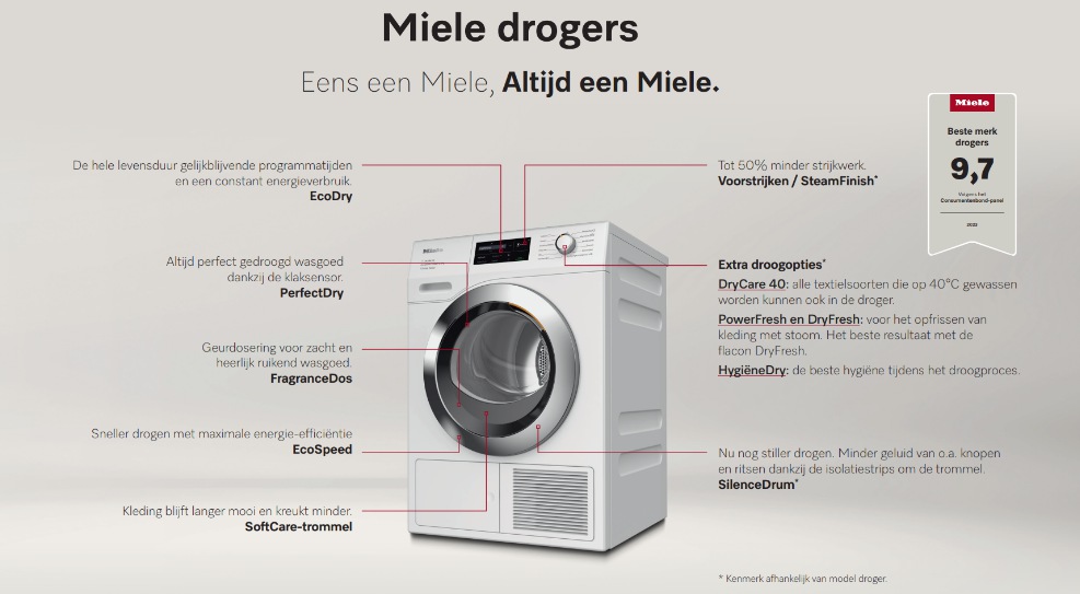 Kies de beste Miele droger uit het assortiment