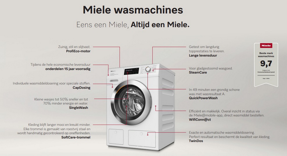 Miele wasmachines en drogers - zo kies je het juiste model