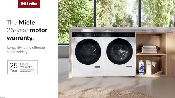 25 jaar motorgarantie op de krachtige Miele ProfiEco motor