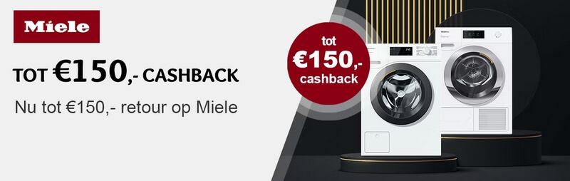 Miele cashback actie op diverse apparaten