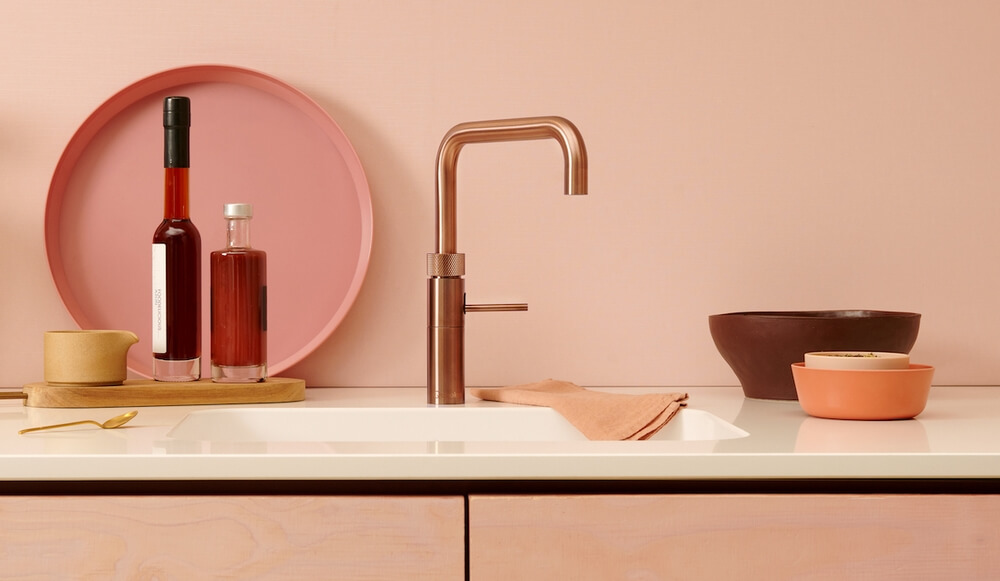 Quooker introduceert kraan in Gunmetal en Rose koper