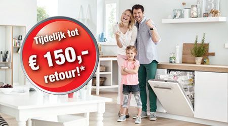 Tot 150 euro refund op Miele Active vaatwassers