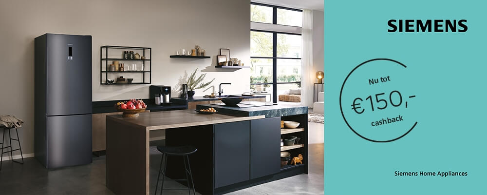 Tot € 150,- cashback op Siemens koelkasten en vriezers (actiemodellen)