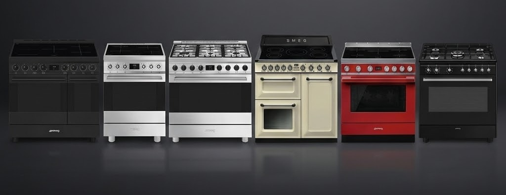 Verschillende designseries van Smeg fornuizen vergeleken