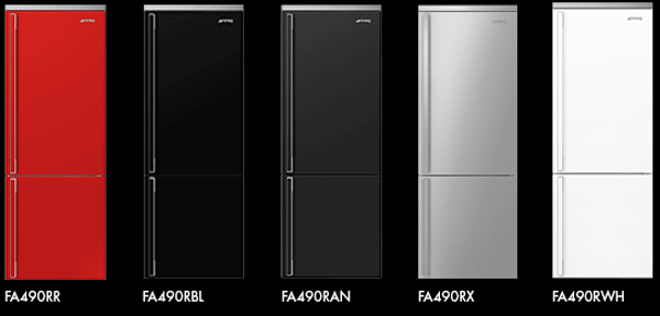 Nieuw: Smeg koelkasten in Portofino design leverbaar in verschillende kleuren