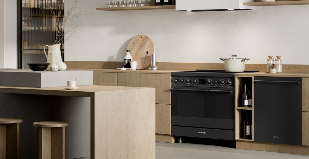 Smeg fornuis Sinfonia Matt Black