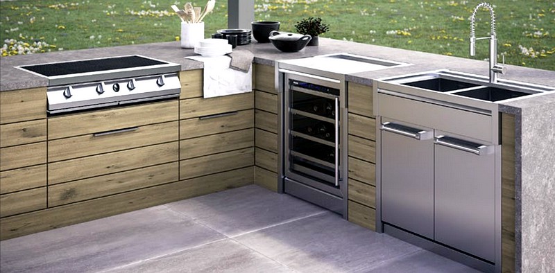 Steel outdoor barbecues, buitenkeukens en modules